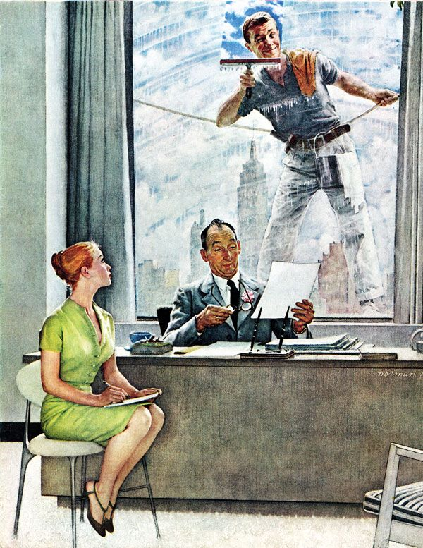 the window washer norman rockwell.webp